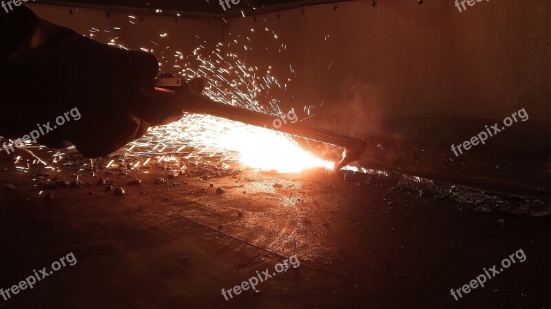 Weld Burn Metal Production Flame