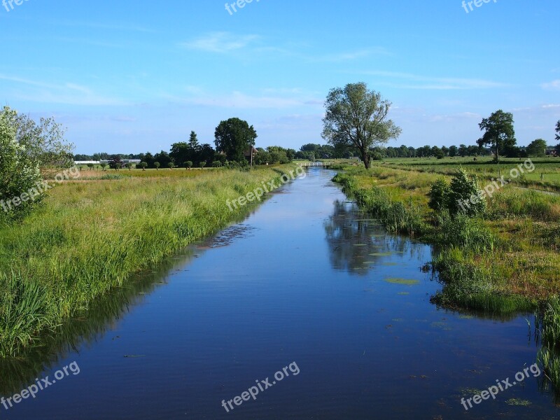 Landscape Netherlands Countryside Ditch Free Photos