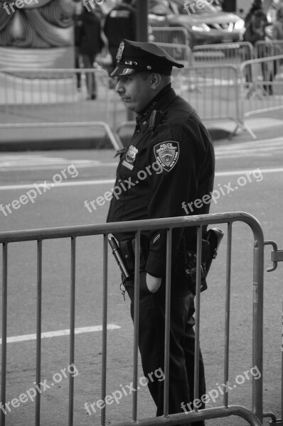 Policeman New York Manhattan Uniform Cop