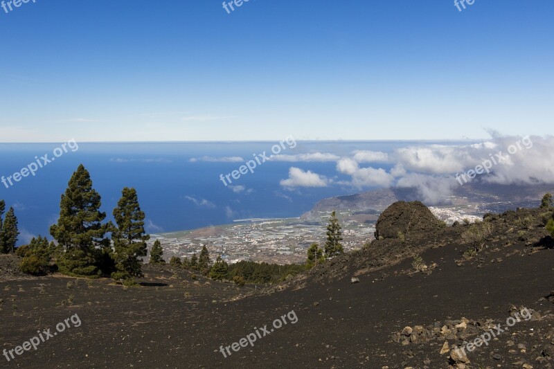 Sea Landscape La Palma Volcano Island Spain