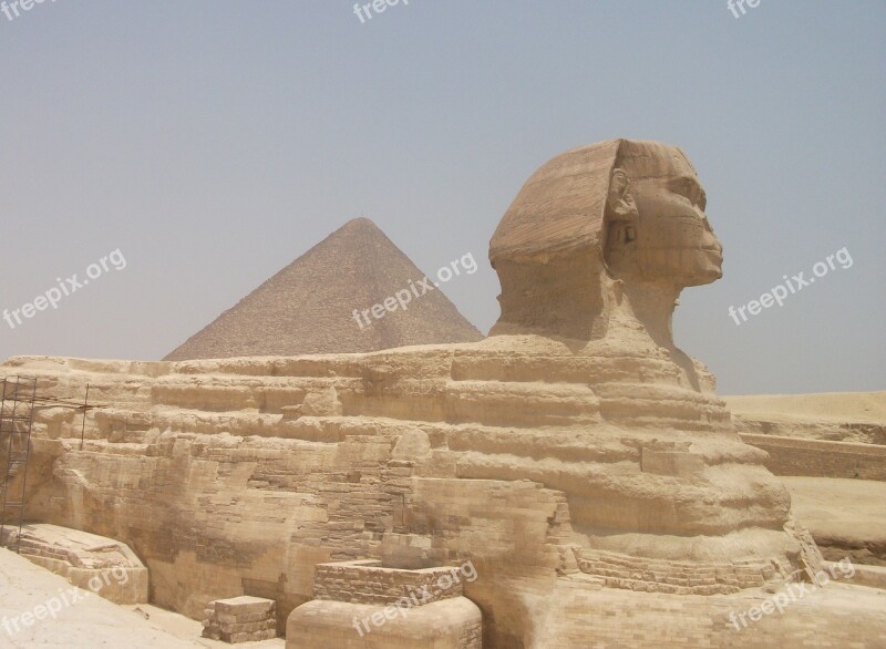 Sphinx Pyramid Egypt Giza Ancient Egypt