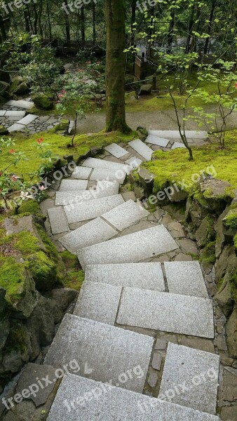 Path Japanese Garden Portland Walk Zen