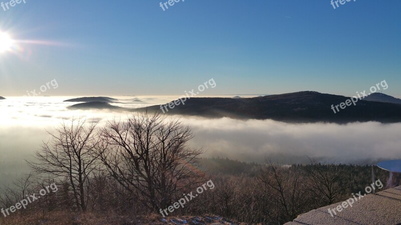 Clouds Fog Mountains Above The Clouds Sky