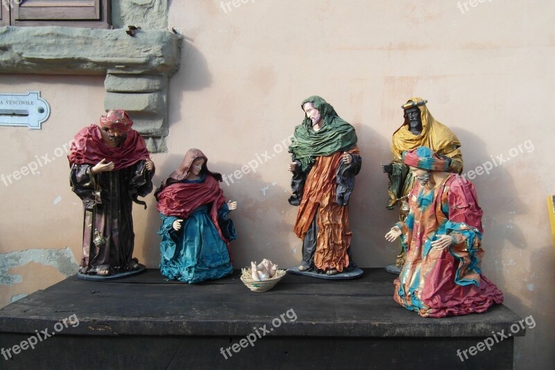 Christmas The Crib Flea Market Arezzo Free Photos