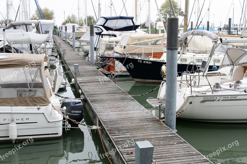 Lake Marina Morning Sailboats The Mast