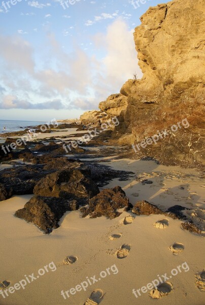 Sunrise Beach Rock Sea Sand