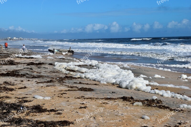 Ocean Debris Hurricane Irma Destruction Damage Beach