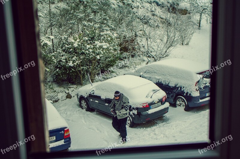 Window Winter Nevado Snowy Landscape Snow