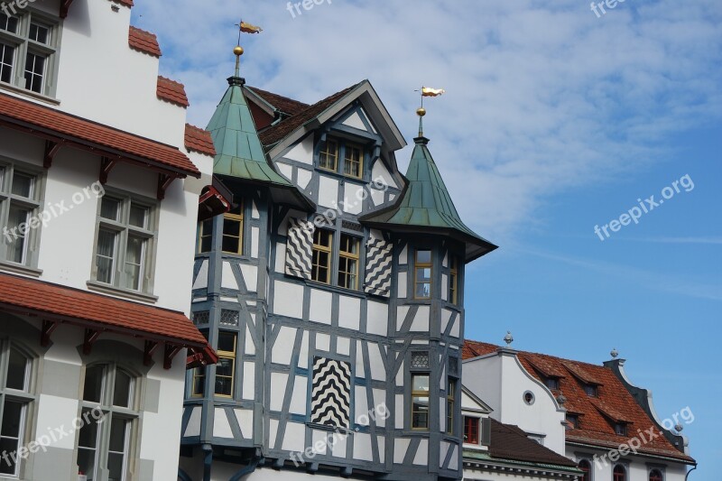 St Gallen Historic Center Timber Framed Houses Historic House Truss