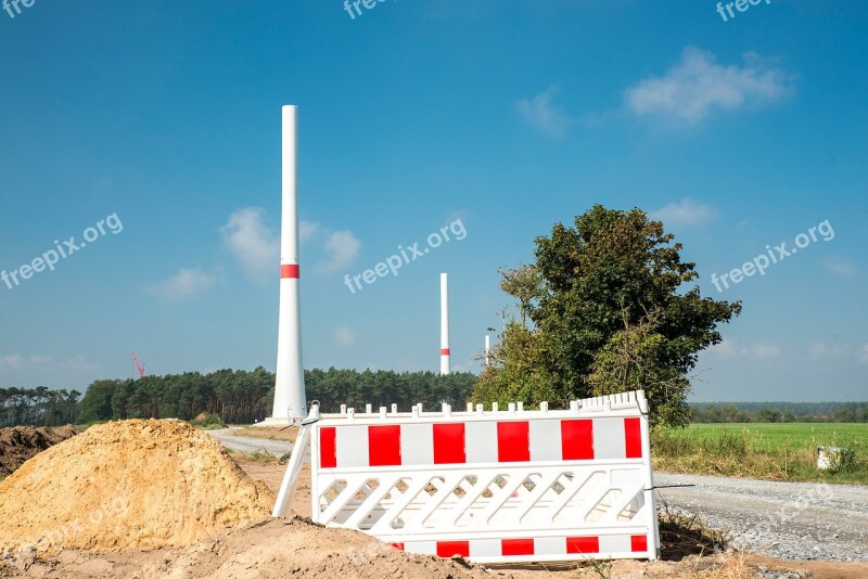 Pinwheel Windräder In The Construction Energy Wind Power