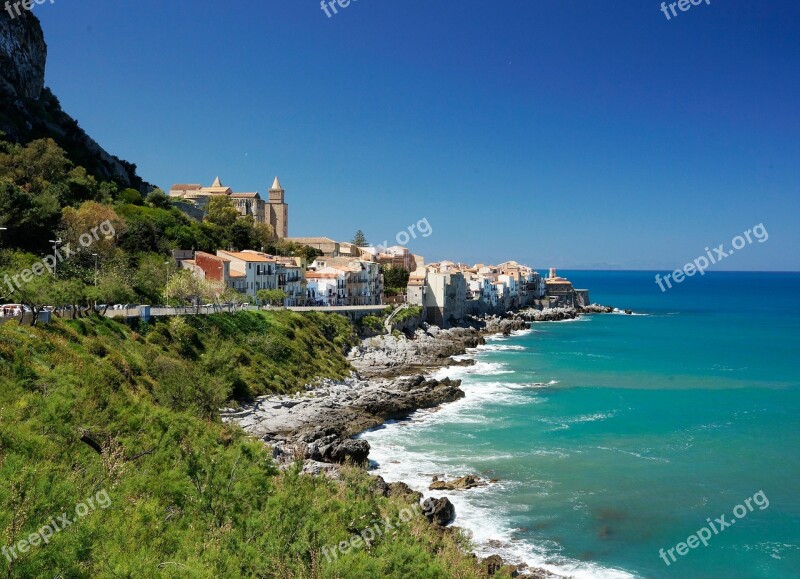 Sicily Italy Sea Cefalù Stones