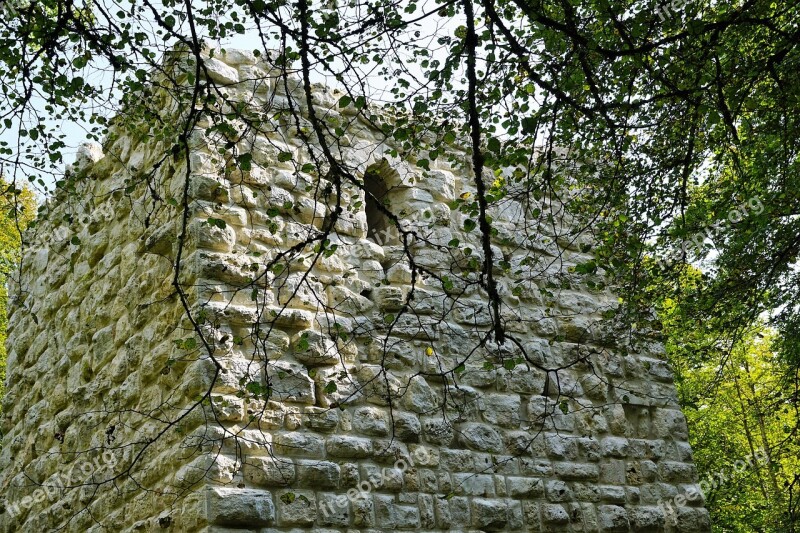 Concentrate Mountain Castle Ruin Construction Tuttlingen