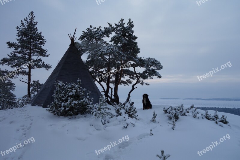 Winter Tourism Tipi Needle Wigwam