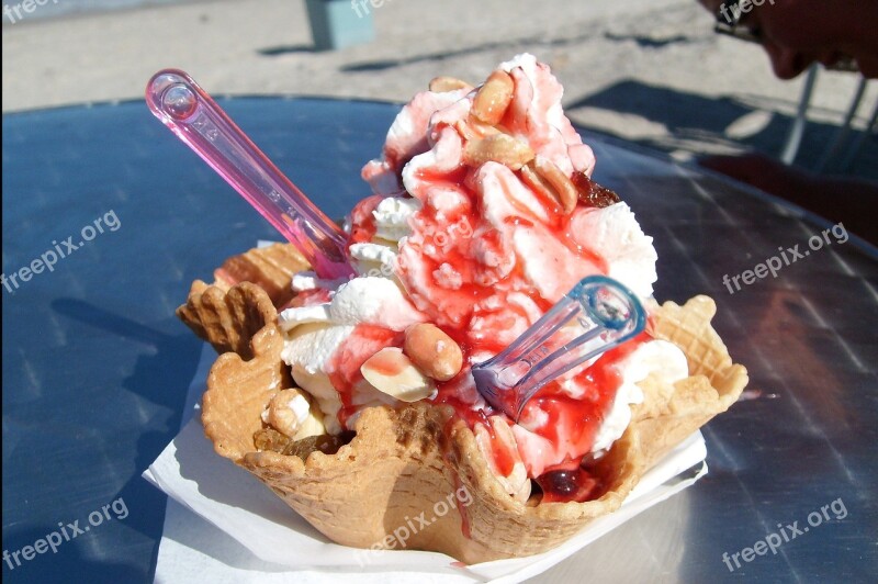 Ice Cream Holidays Sea Travel Free Photos