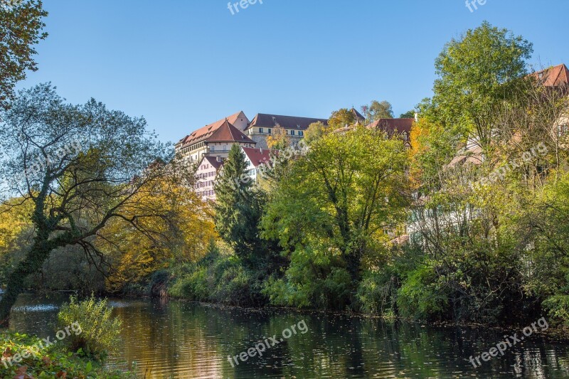 Tübingen Castle Hohentübingen Neckar Front Neckar University City