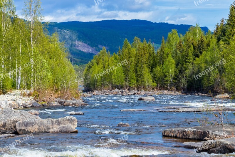 Norway River View Landscape Bridge