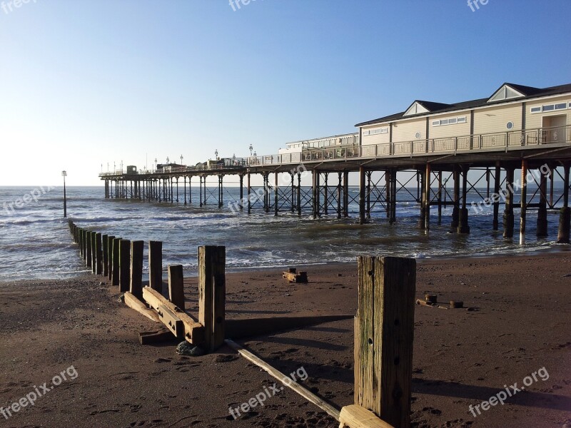 Pier Teignmouth Sea Beach Devon