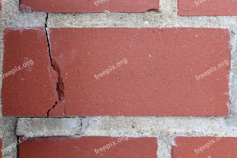 Wall Stone Brick Fracture Broken