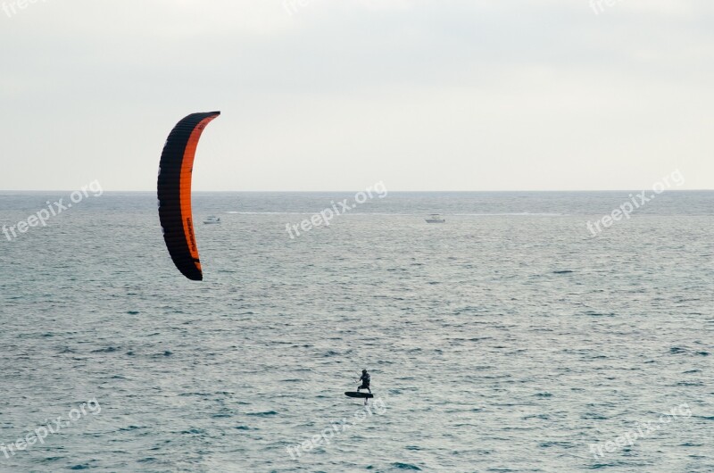 Kite-surfer Kite Surfer Sport Sea