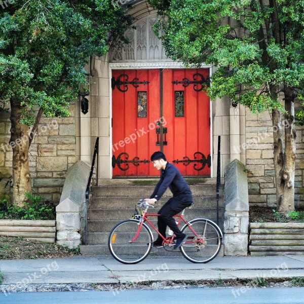 Red Door Church Door Door Red Old