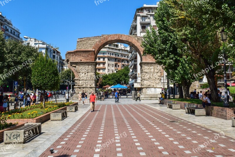 Greece Thessaloniki Arch Of Galerius Tourism City