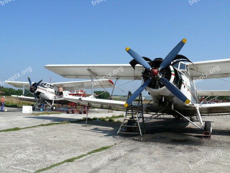 Bulgaria Airport Agricultural Aircraft Biplane Plane