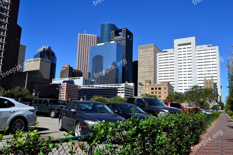 Office Buildings Skyline Houston Texas Business