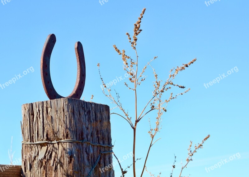 Horseshoe Fence Post Post Fence Country