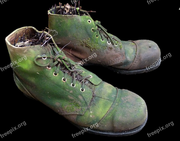 Old Boots Moss Planter Garden Free Photos