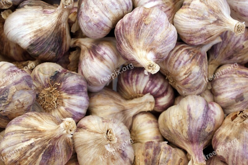 Garlic Market Food Heads Of Garlic Fresh