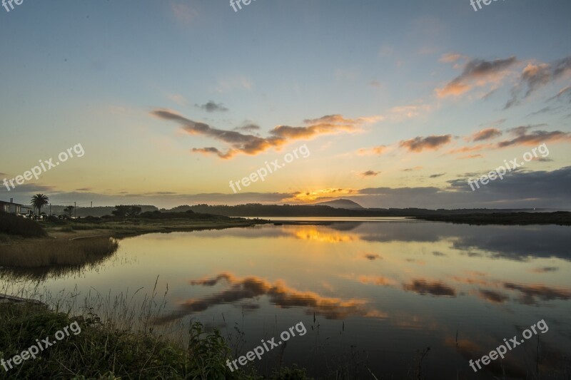 Clouds Lake Laguna Sunset Holiday