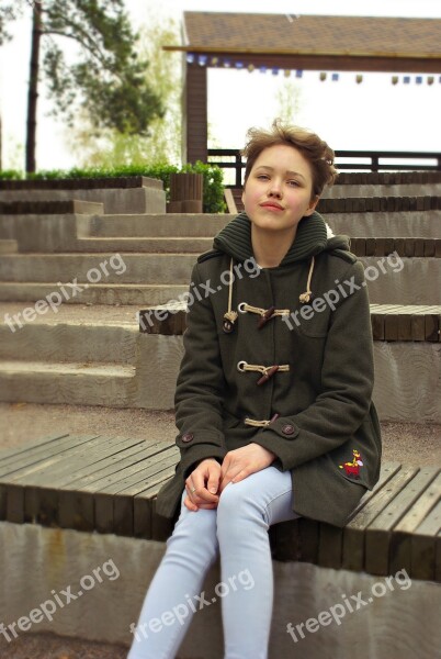 Girl Teen Park Coat Autumn