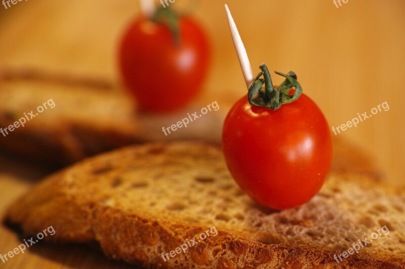 Bread Tomato Snack Breakfast Red