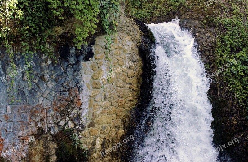 Waterfall Water Small Waterfall Nature River