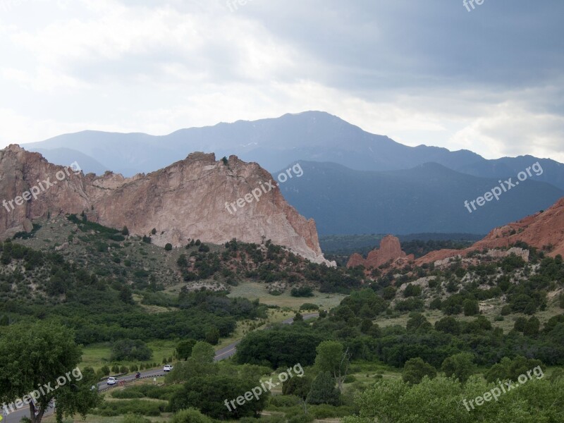 Garden Of The Gods Colorado Mountains Redrock Free Photos