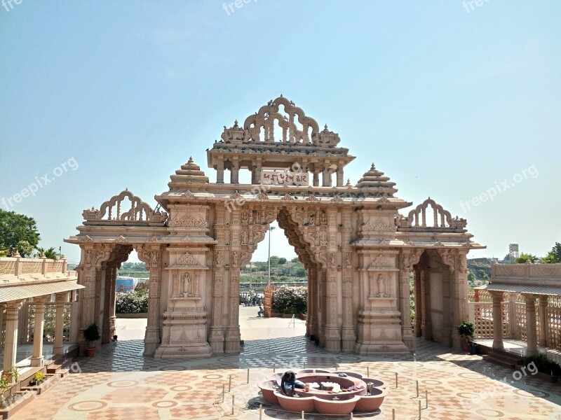 Temple Background Gate Beautiful Nature