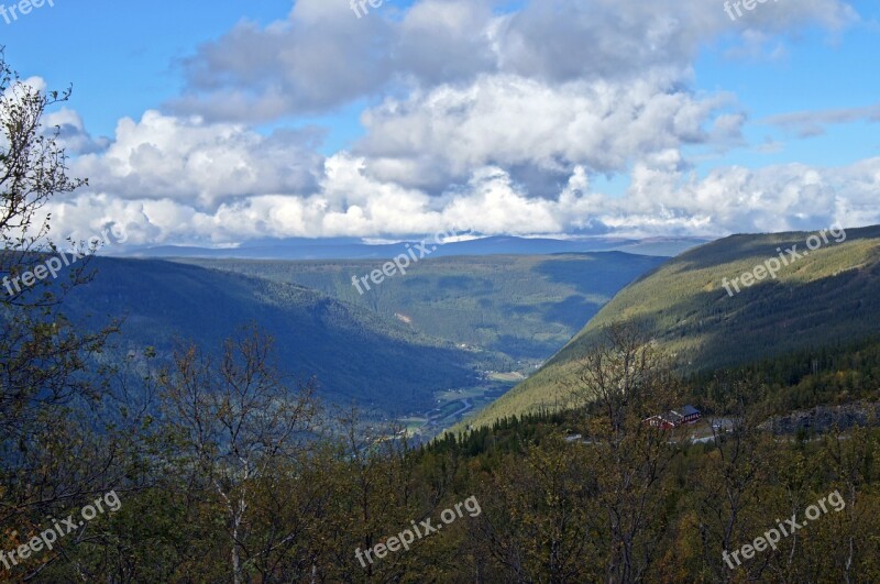 Norway Rjukan Mountain Landscape Panorama