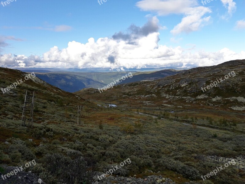 Norway Rjukan Mountain Landscape Panorama