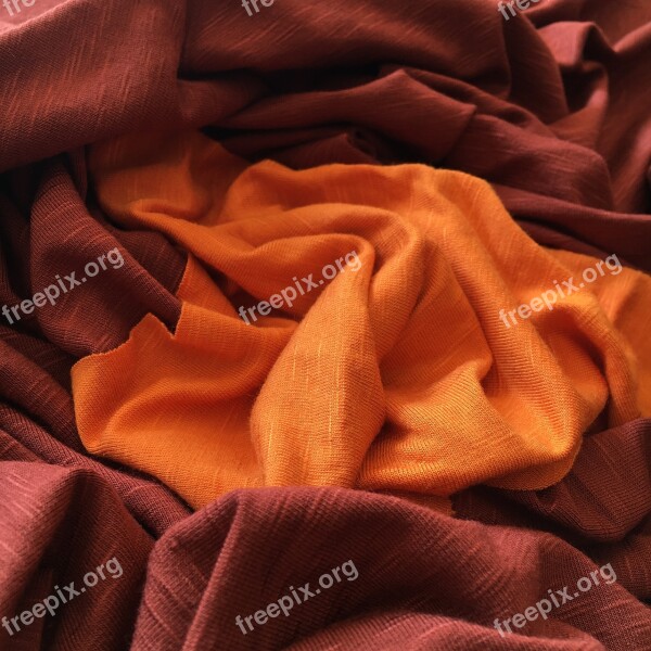 Autumn Textile Material Fabric Orange