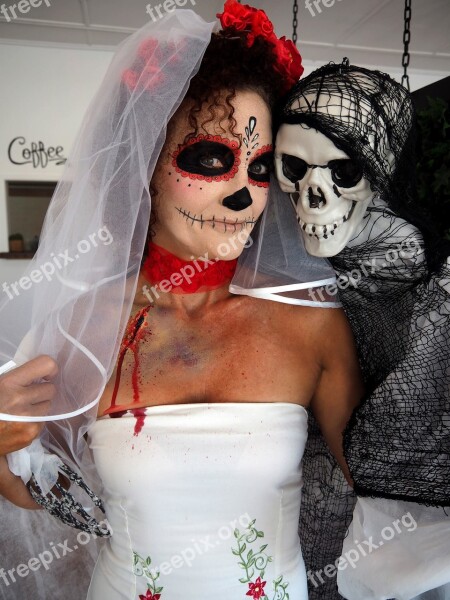 Day Of The Dead Halloween Costume Skeleton Free Photos