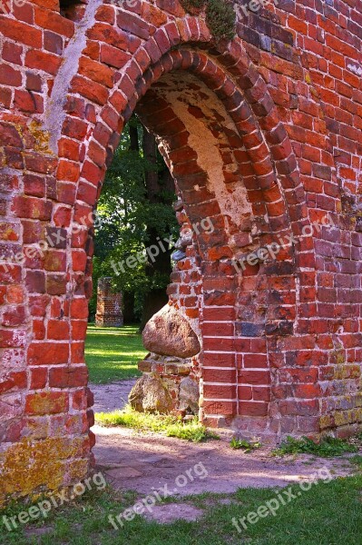 Wall City Wall Eldena Greifswald Monastery Ruins