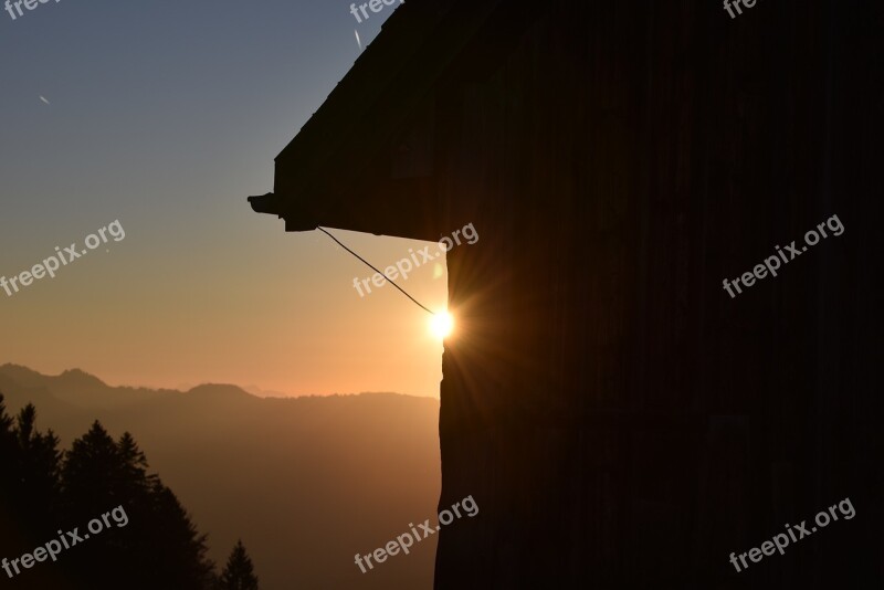 Sunset Säntis Landscape Alpine Vision