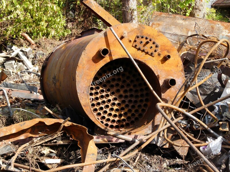 Scrap Metal Tank Rusted Recycling Metal