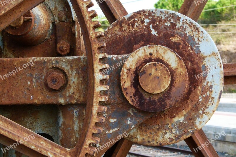 Sprockets Mechanism Machine Rusty Symbol