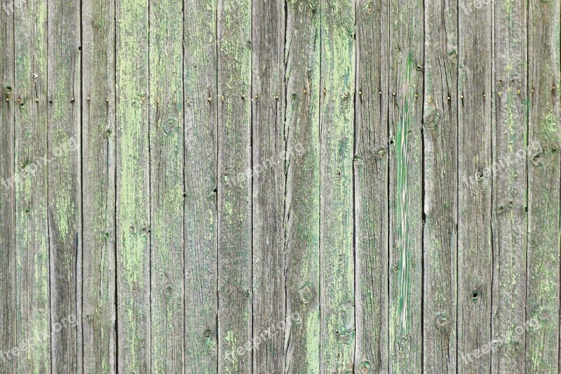 Background Texture Old Wood Green Peeling Paint