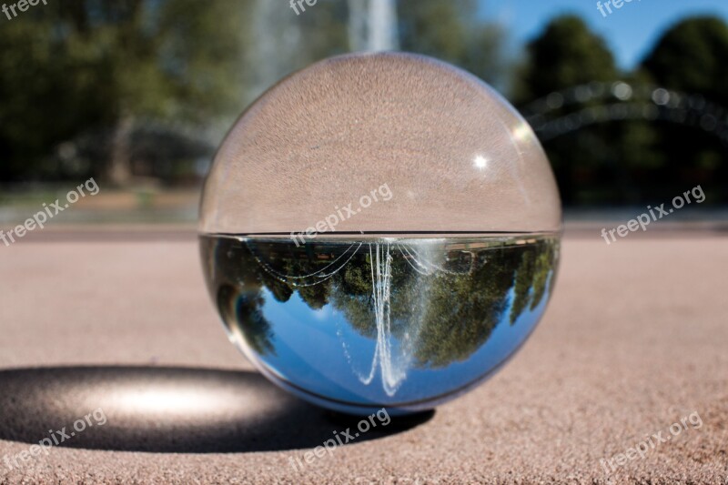 Fountain Pforzheim Glass Ball On The Head View