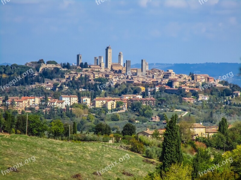 San Gimignano Tuscany Italy Historically Middle Ages