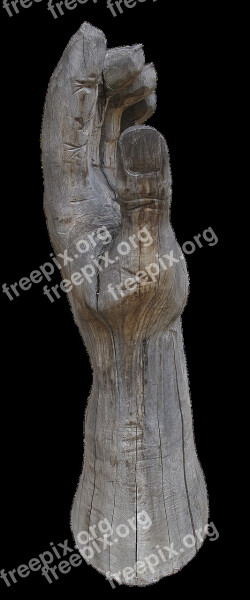 Hand Finger Wood Hand Sculpture Holzfigur