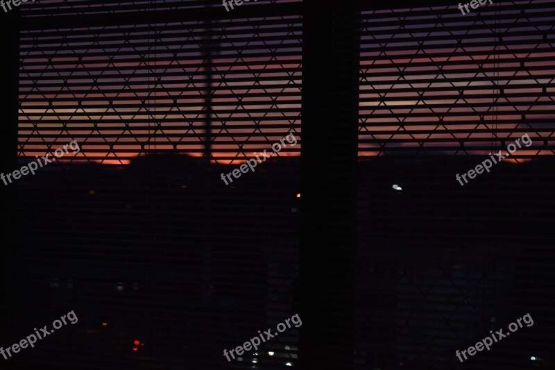 Twilight Window Dusk Silhouette Sky