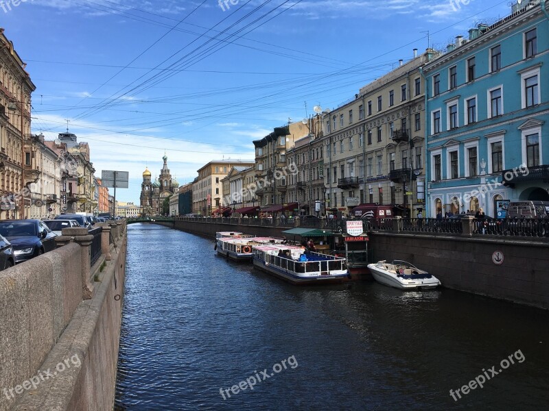 St Petersburg Channel Boat Free Photos